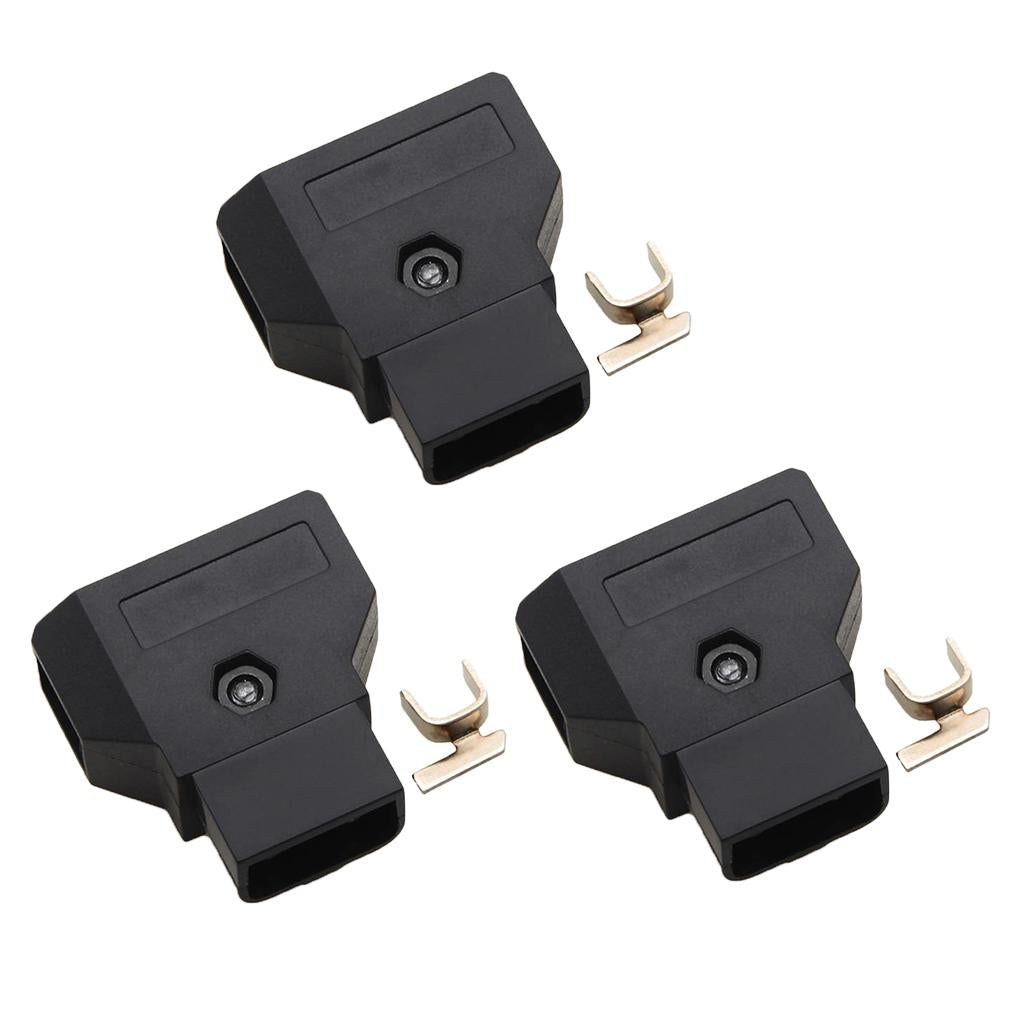 3 Pieces Male D-Tap Connector for DSLR Rig Power Cable V-mount Anton Battery