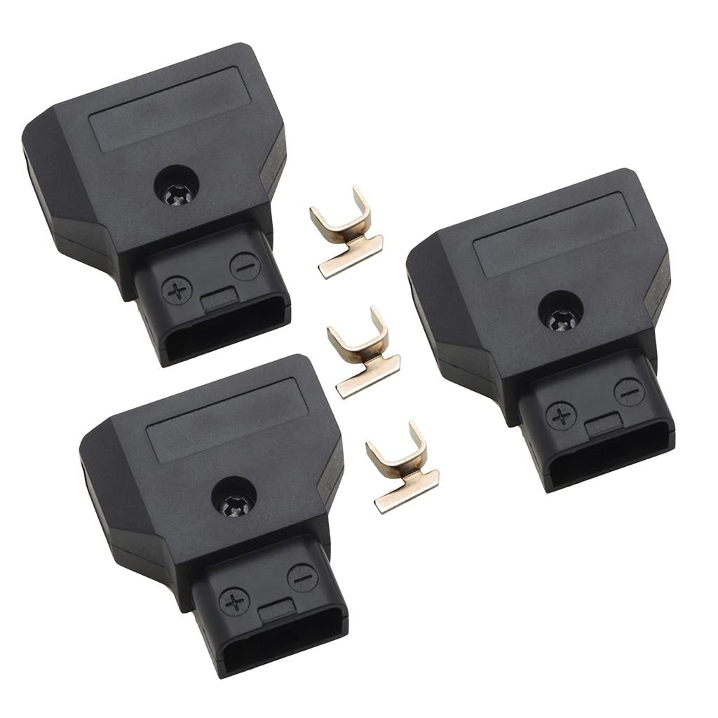 3 Pieces Male D-Tap Connector for DSLR Rig Power Cable V-mount Anton Battery