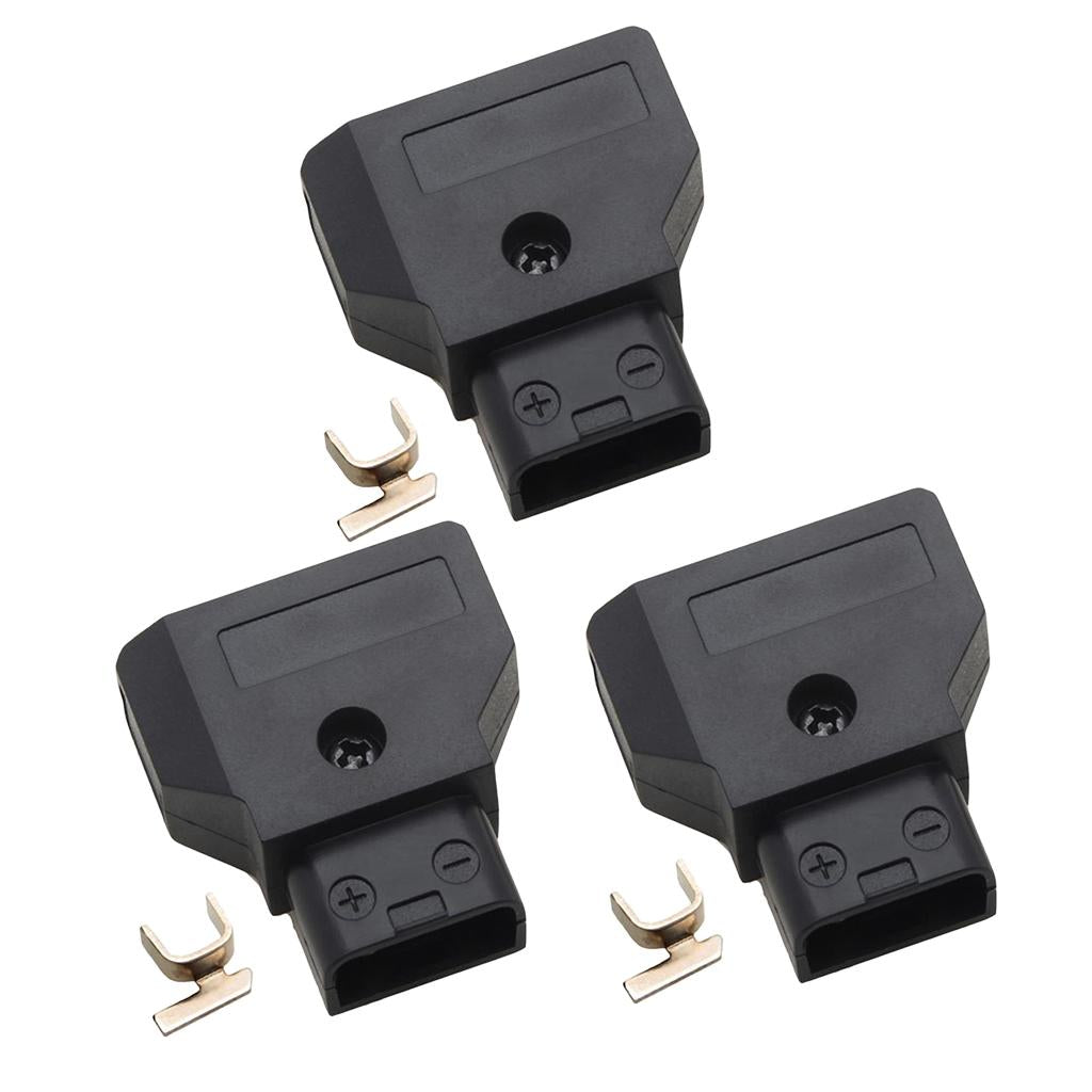3 Pieces Male D-Tap Connector for DSLR Rig Power Cable V-mount Anton Battery