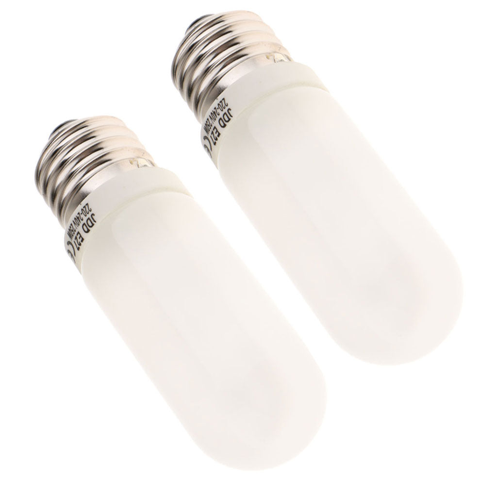 2x JDD Type 250W 220-240V E27 Frosted Halogen Light Bulb Modeling Lamp Tube