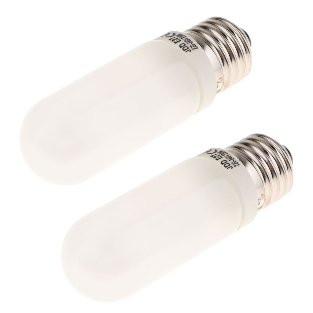 2x JDD Type 250W 220-240V E27 Frosted Halogen Light Bulb Modeling Lamp Tube