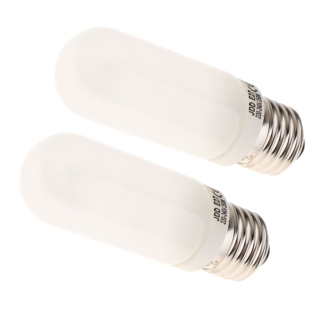 2x JDD Type 250W 220-240V E27 Frosted Halogen Light Bulb Modeling Lamp Tube
