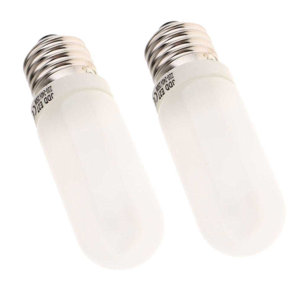 2x JDD Type 250W 220-240V E27 Frosted Halogen Light Bulb Modeling Lamp Tube