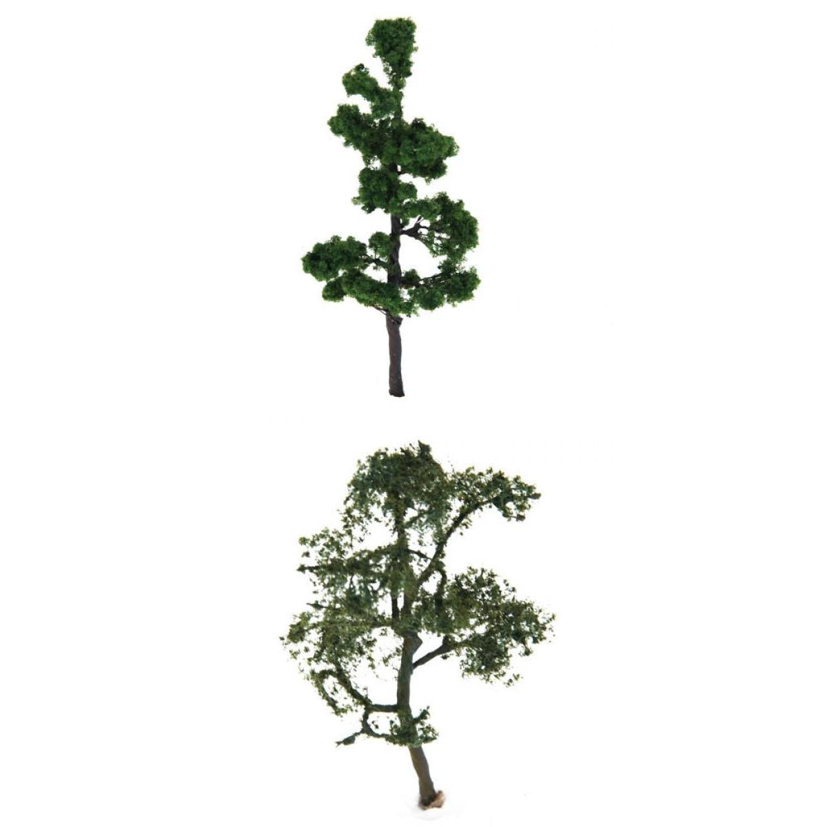 2pcs Landscape Model Tree Sycamore + Mountain pine Scenery Building