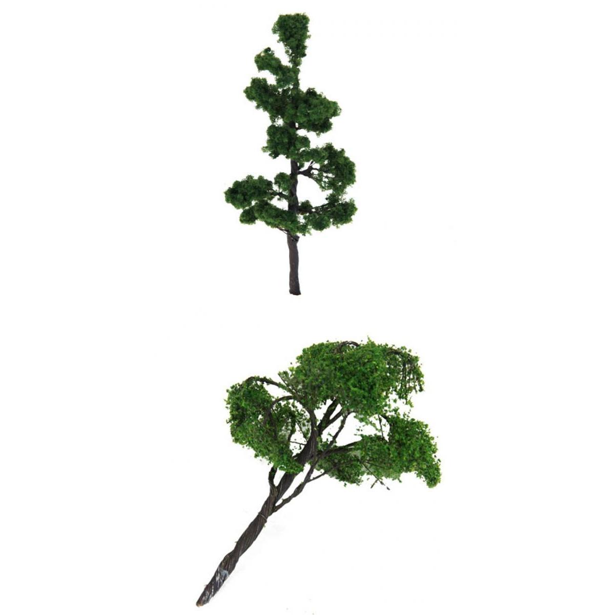 2pcs Landscape Model Tree Elm Tree + Mountain pine Scenery Building