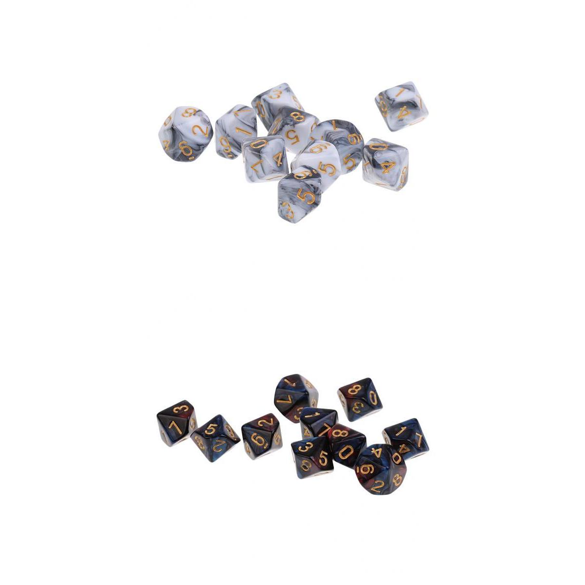 20PCS 10 Sided Dice Polyhedral Dice for Dungeons and Dragons Table Games