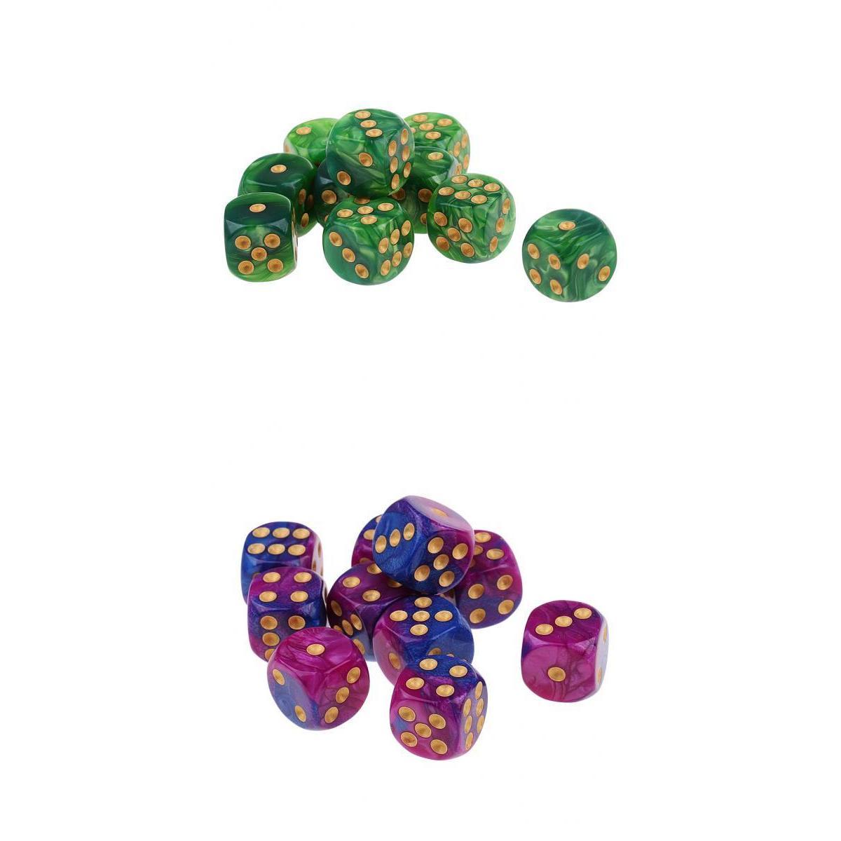 20x Six Sided D6 Dice Dotted For Dungeons and Dragons Props