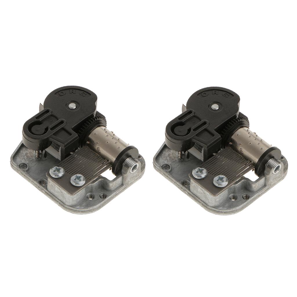 2pcs Wind Up Musical Movements Parts DIY for Music Box with Tune