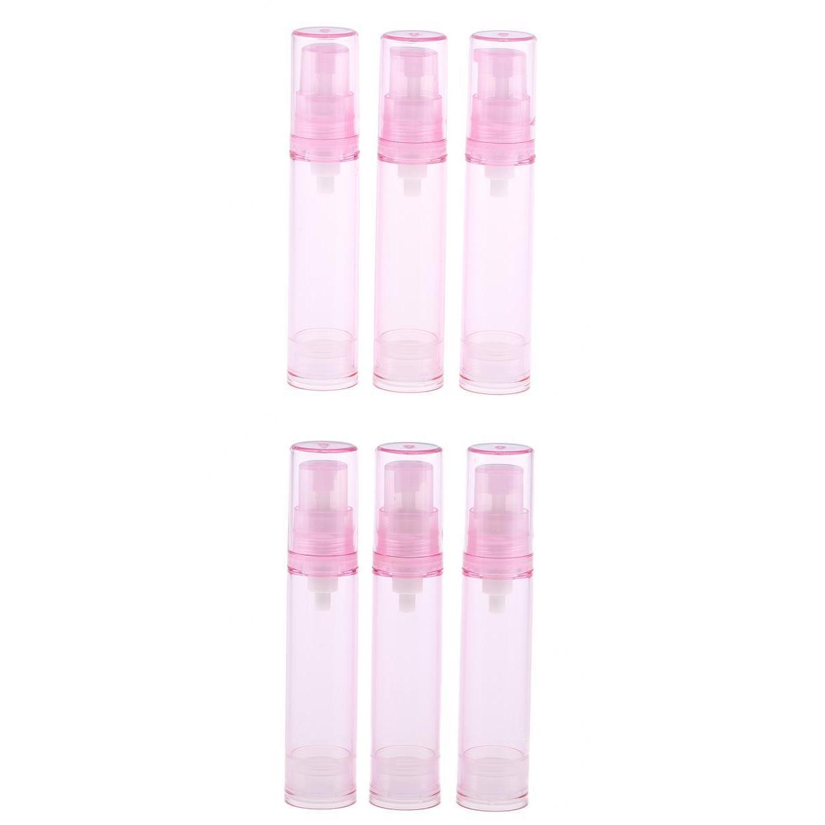 6Pcs 10ml Empty Airless Pump Bottles Refillable Cosmetic Spray Containers