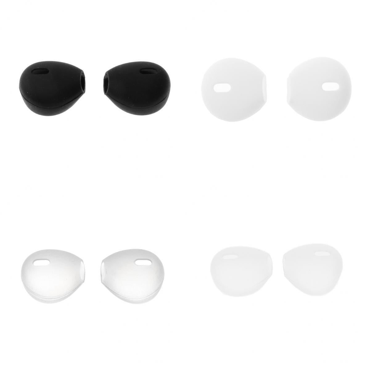 4 Pairs Soft Silicone Earbuds Eartips Caps Compatible for AirPods Clear