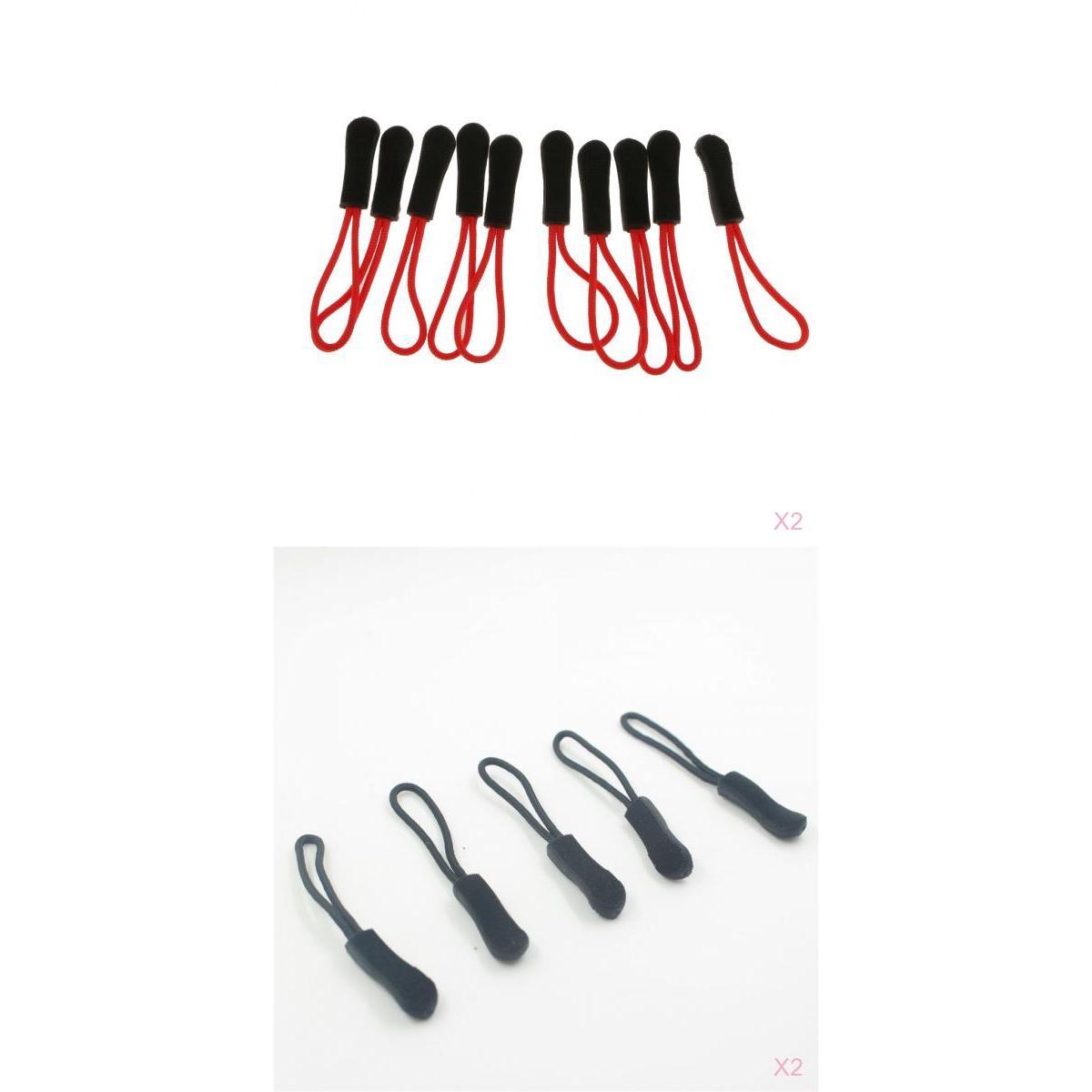 40pcs Zipper Pulls Replacement Zip Cord Puller Slider For Jacket Backpack