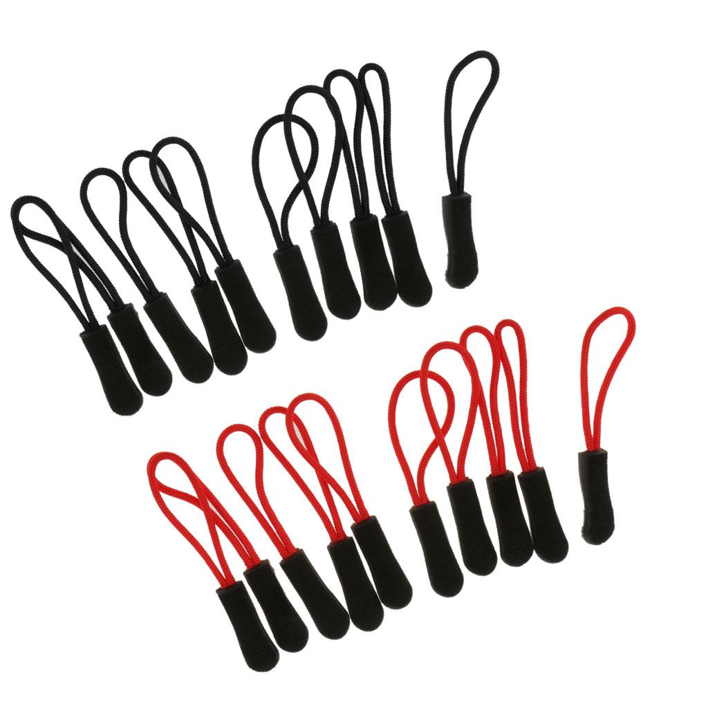 40pcs Zipper Pulls Replacement Zip Cord Puller Slider For Jacket Backpack