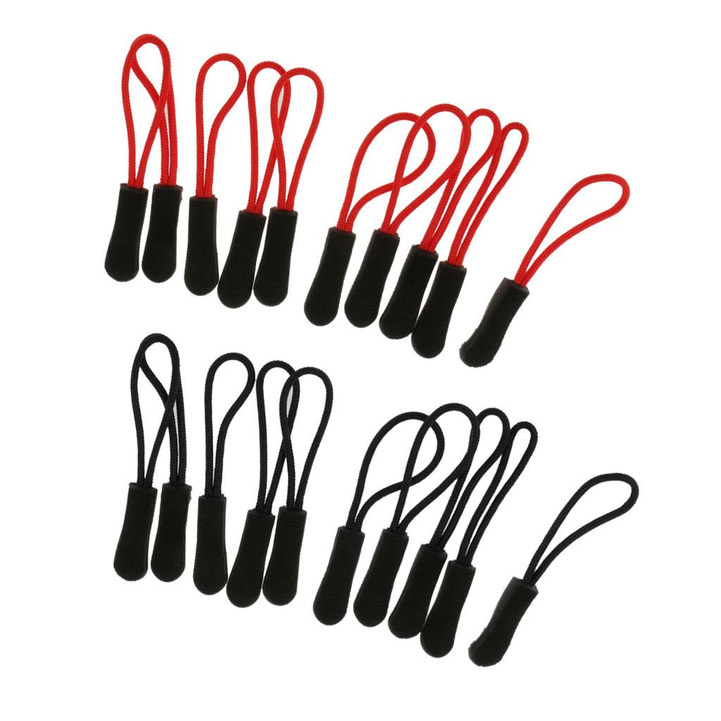 40pcs Zipper Pulls Replacement Zip Cord Puller Slider For Jacket Backpack