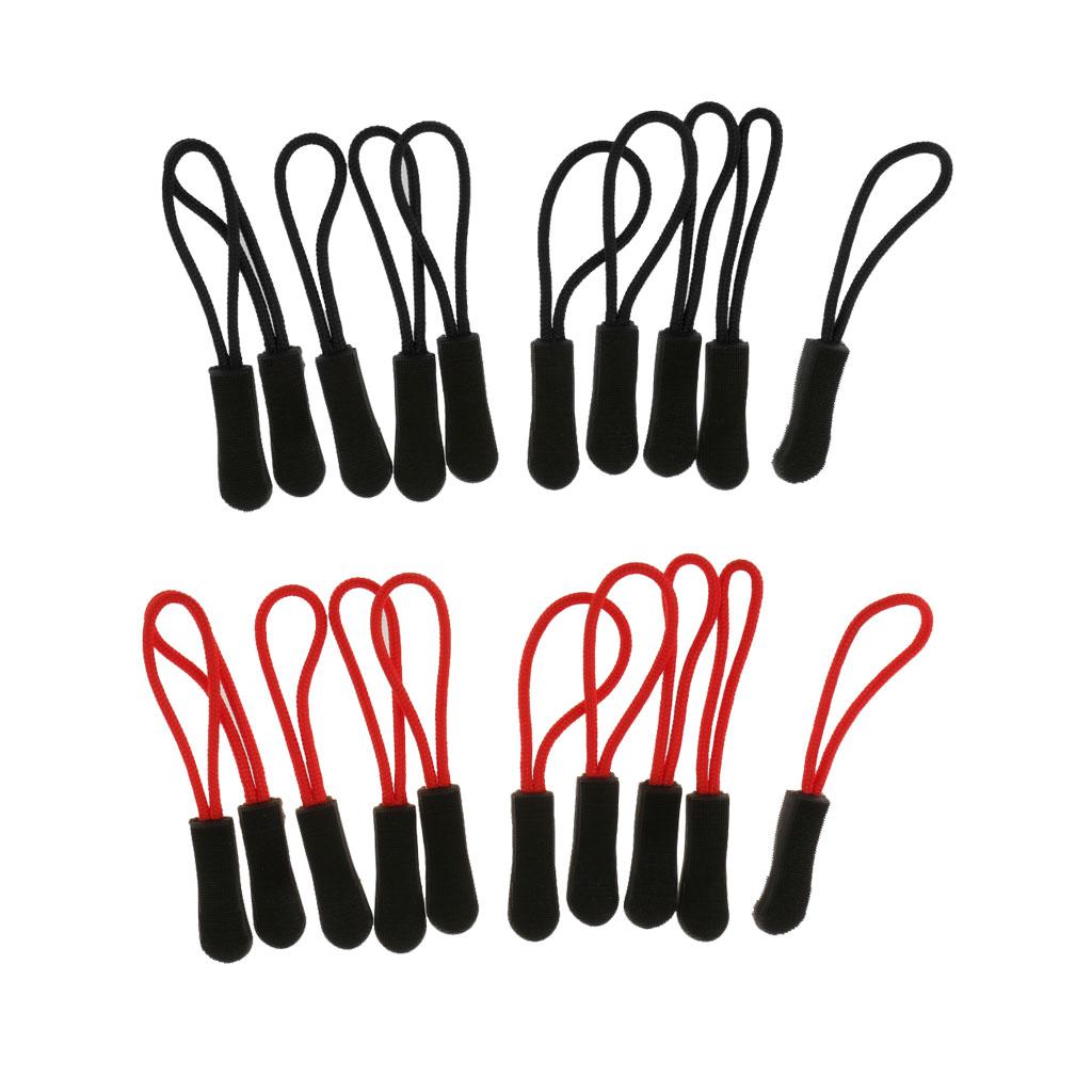 40pcs Zipper Pulls Replacement Zip Cord Puller Slider For Jacket Backpack