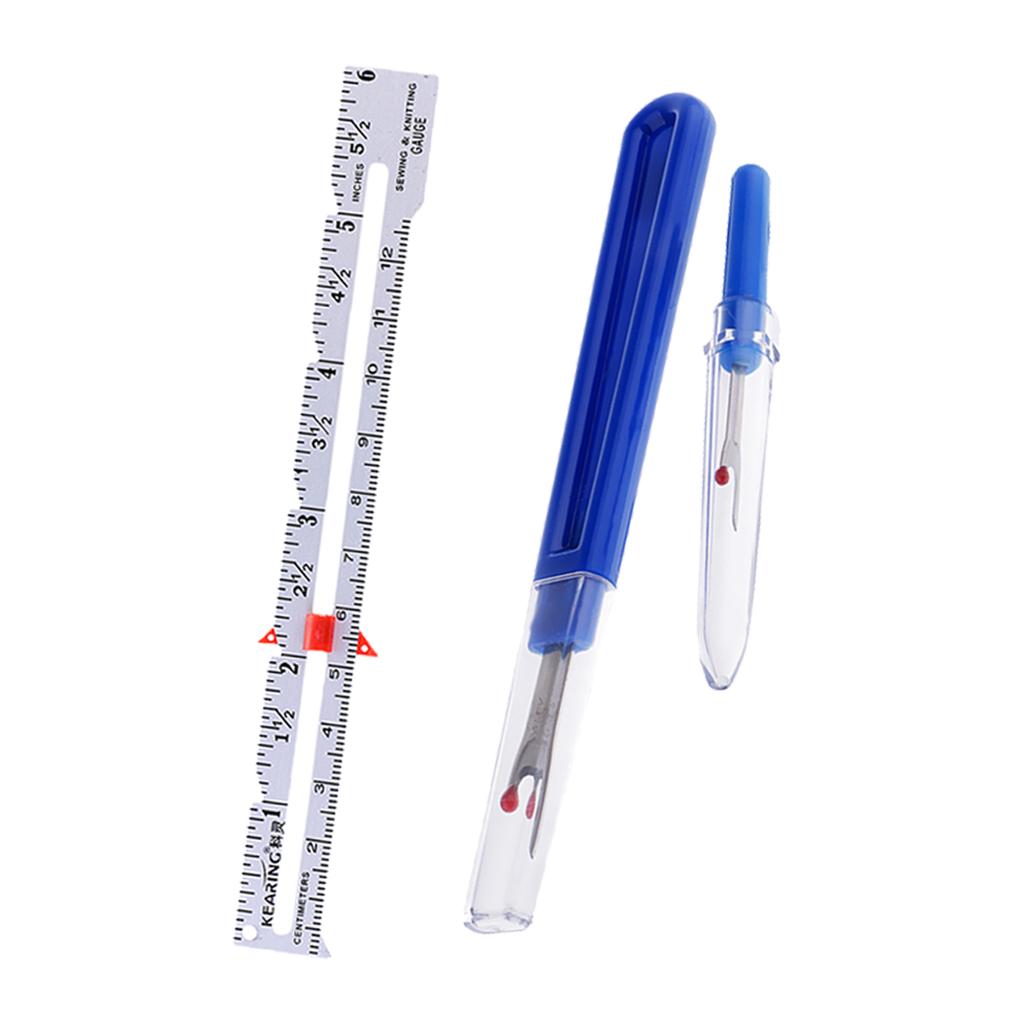 3Pcs Sewing Knitting Gauge Garment Pattern Dress Making Ruler Seam Rippers