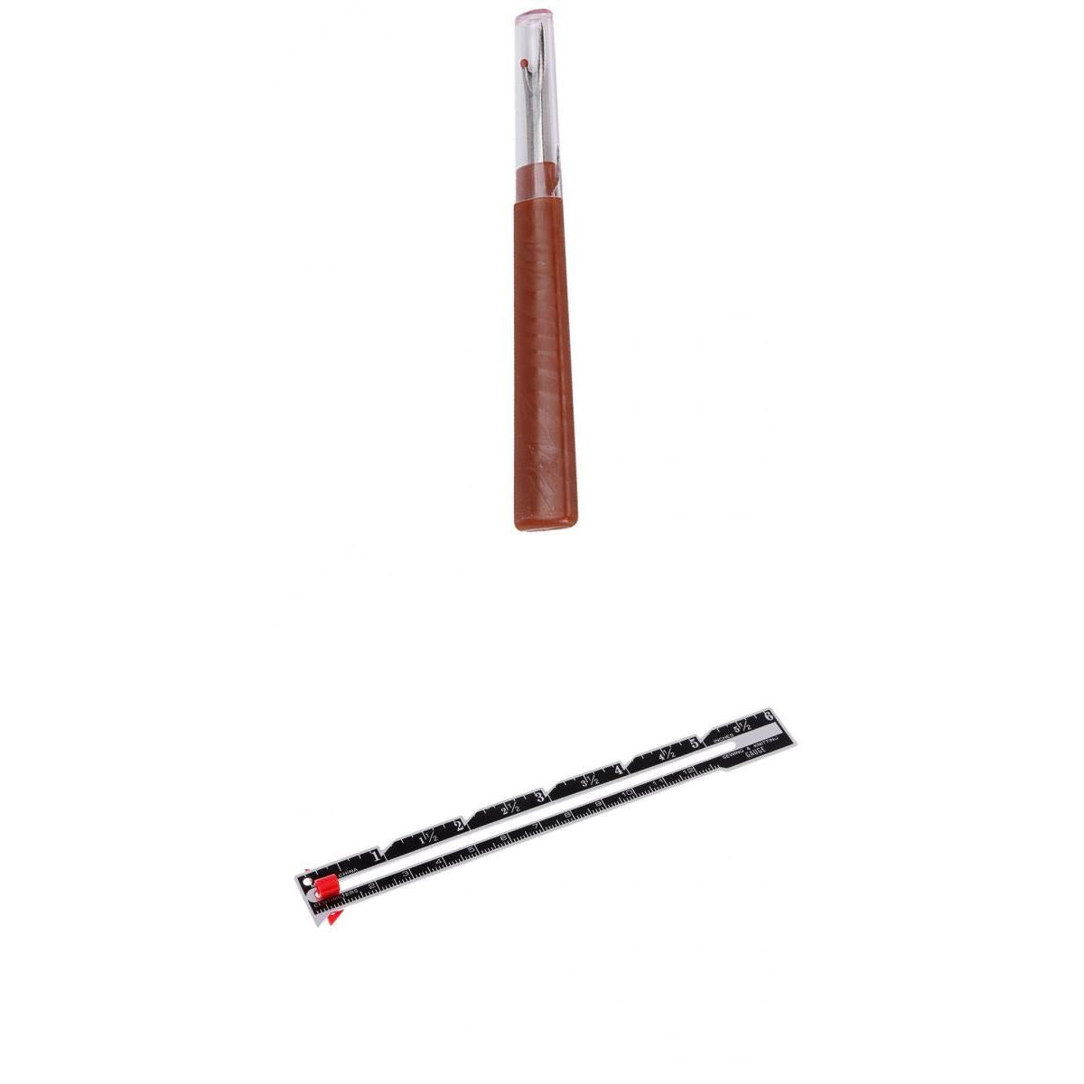 2pcs Sewing Gadget Gauge and Seam Ripper for Tailor Dressmaker Designer