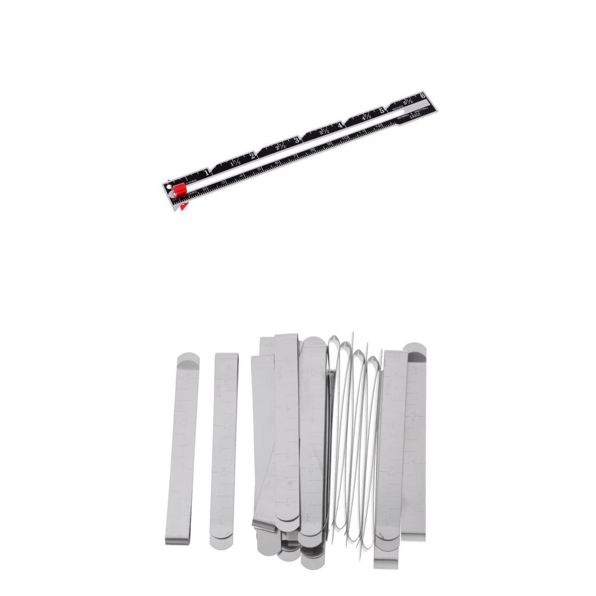 21pcs 3 Inch Metal Alloy Hem Curtain Clips Measuring Guides Sewing Gauge
