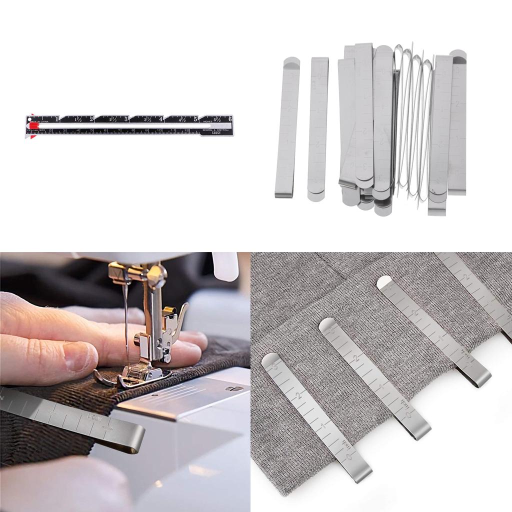 21pcs 3 Inch Metal Alloy Hem Curtain Clips Measuring Guides Sewing Gauge