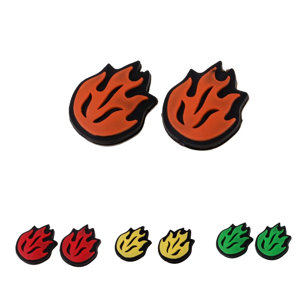 4 Pairs Silicone Flame Tennis Racket Shock Absorber Shockproof Damper
