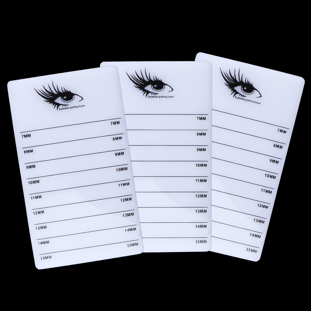 3 Acrylic False Lash Glues Pallet Eyelash Extension Stand Holder Board Plate