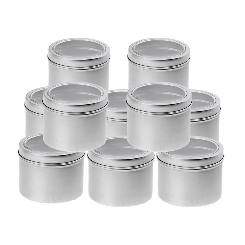 10x 100ml Aluminium Tin Lip Balm Tin Pot Cosmetic Cream Jar Bottle Container