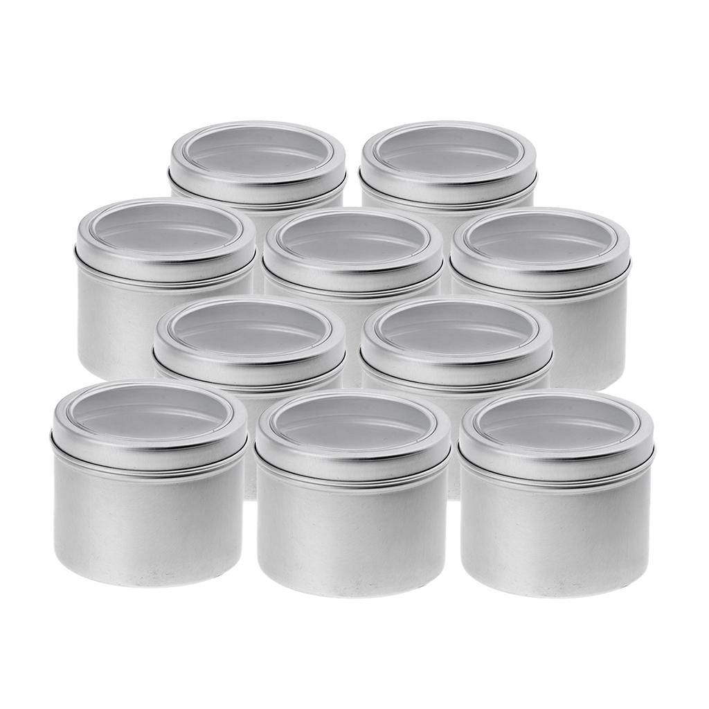 10x 100ml Aluminium Tin Lip Balm Tin Pot Cosmetic Cream Jar Bottle Container