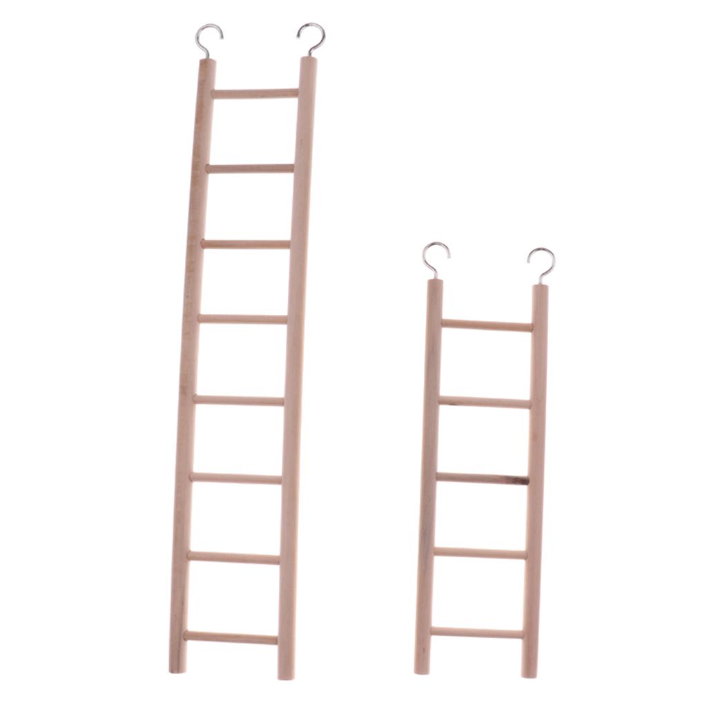 2pcs Wooden Bird Parrot Toy Bridge Ladder Hamster Bird Cage Accessories