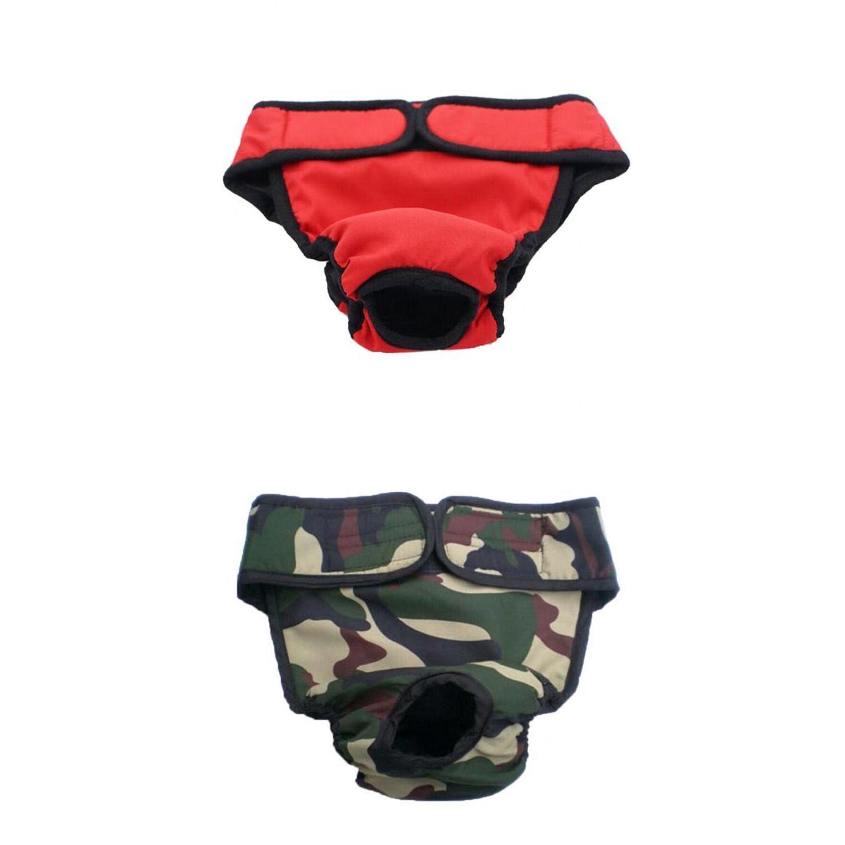 2pcs Dog Physiological Pants Femal Dogs Sanitary Pant Diaper camouflage