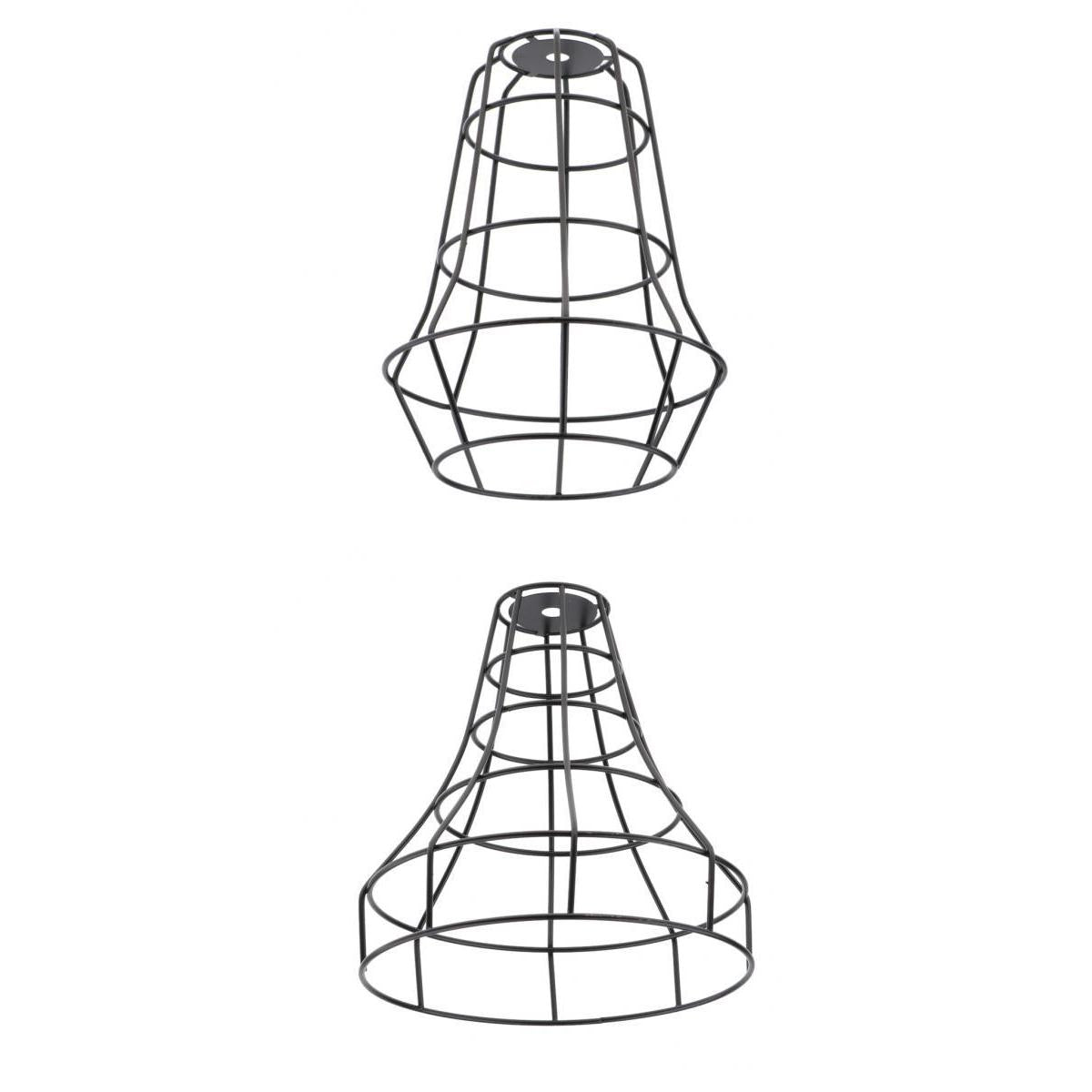 2pcs Iron Wire Cage Hanging Lamp Shade Pendant Light Chandelier Shades