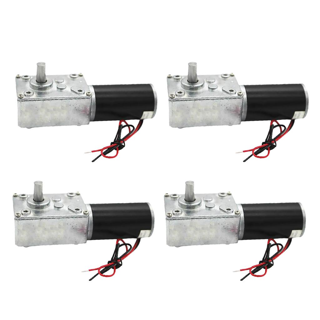 4 Micro DC Worm Gear Box Motor High Torque Speed Reduce Turbine 12V 160RPM