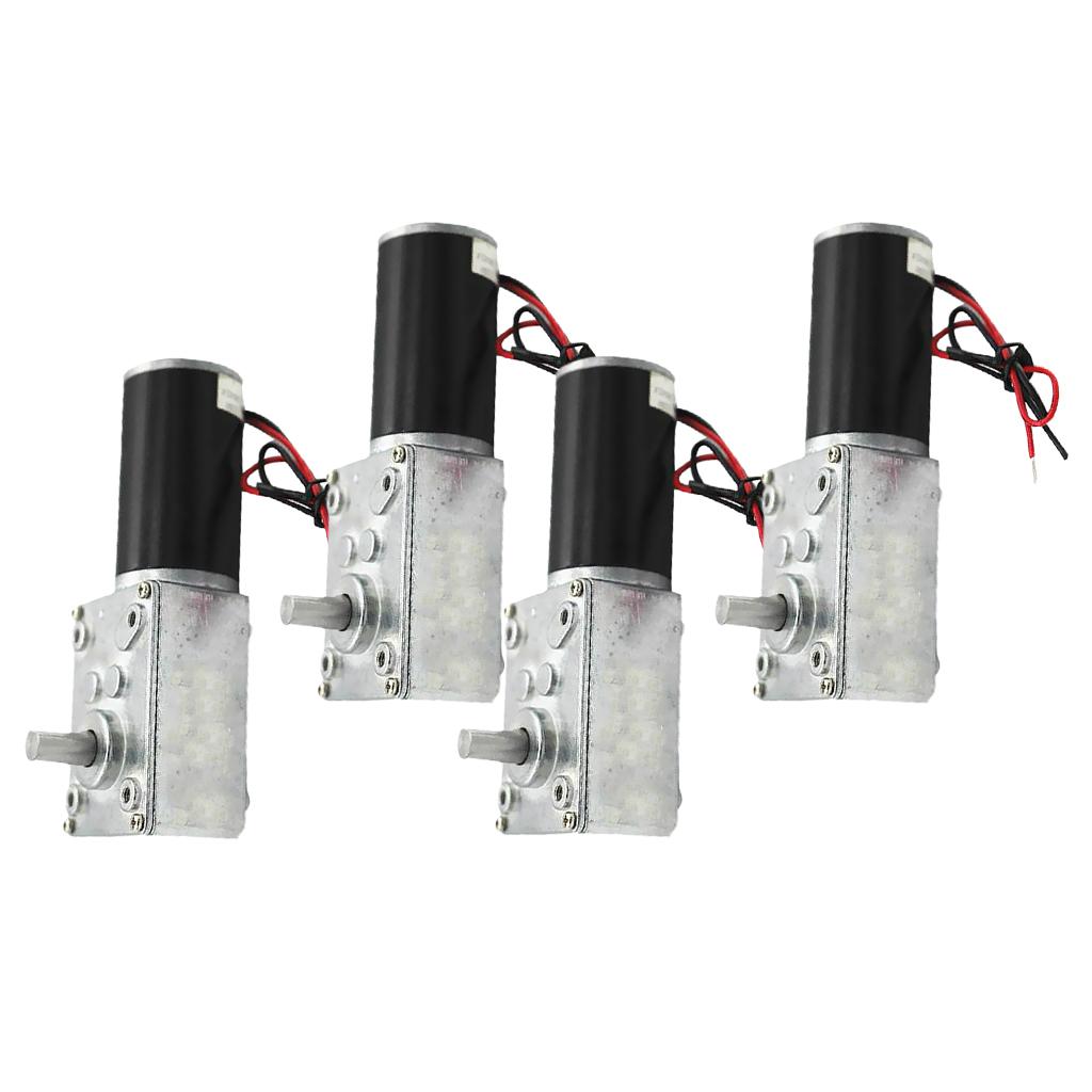 4 Micro DC Worm Gear Box Motor High Torque Speed Reduce Turbine 12V 160RPM
