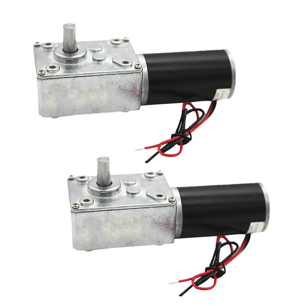 2 Micro DC Worm Gear Box Motor High Torque Speed Reduce Turbine 12V 160RPM