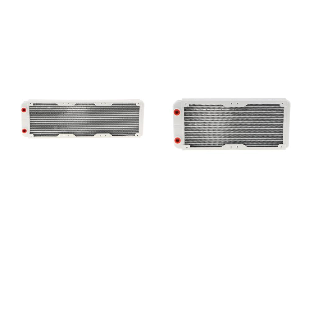 2Piece PC G1/4 18 Lines Radiator Water Cooling Cooler for CPU Heatsink