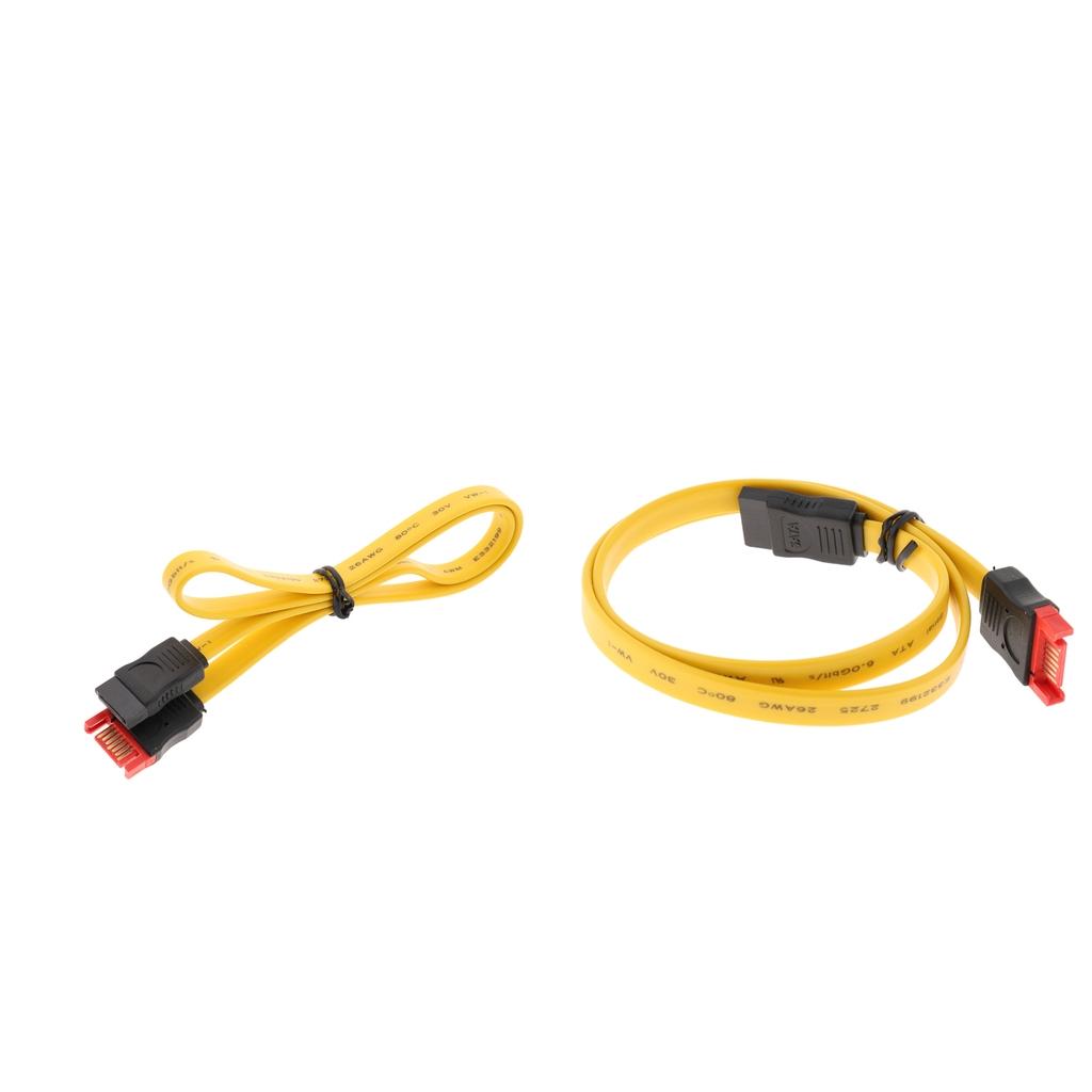 2 x SATA III Data Cable SATA III 7Pin Male to 7Pin Female Extension Cable
