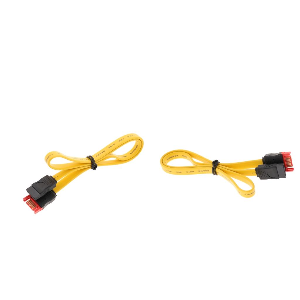 2 x SATA III Data Cable SATA III 7Pin Male to 7Pin Female Extension Cable