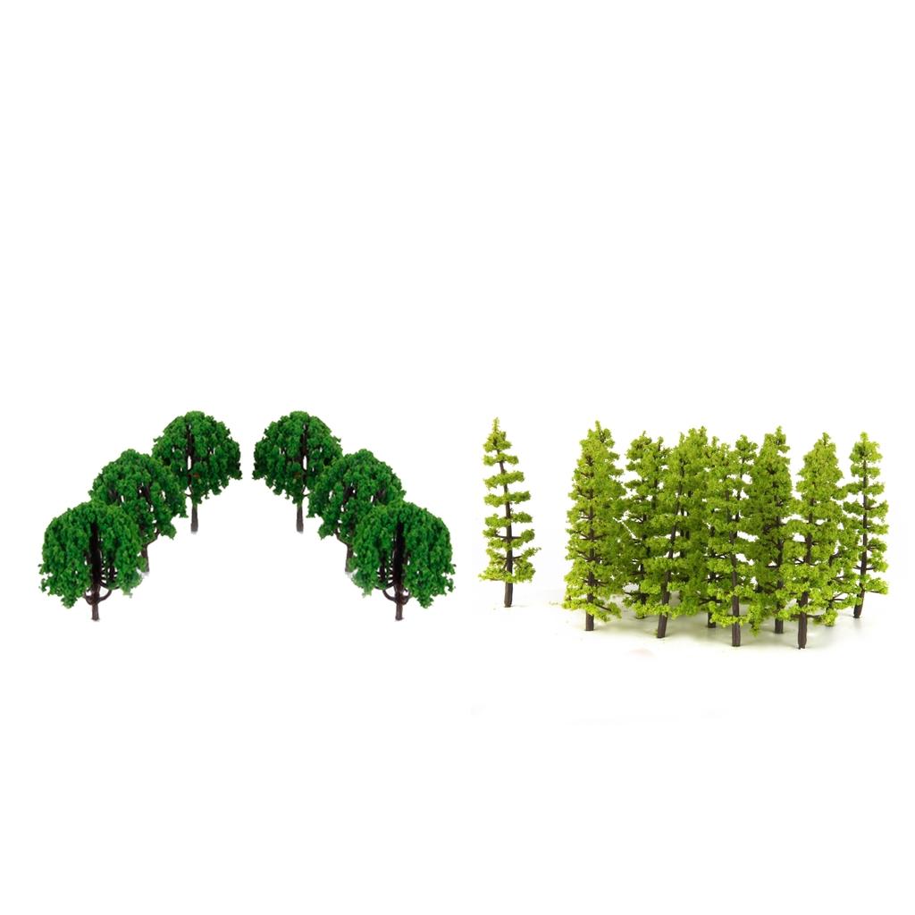 1/100 HO Scale 7-9cm Train Railroad Scenery Landscape Model Tree, Pack of 40