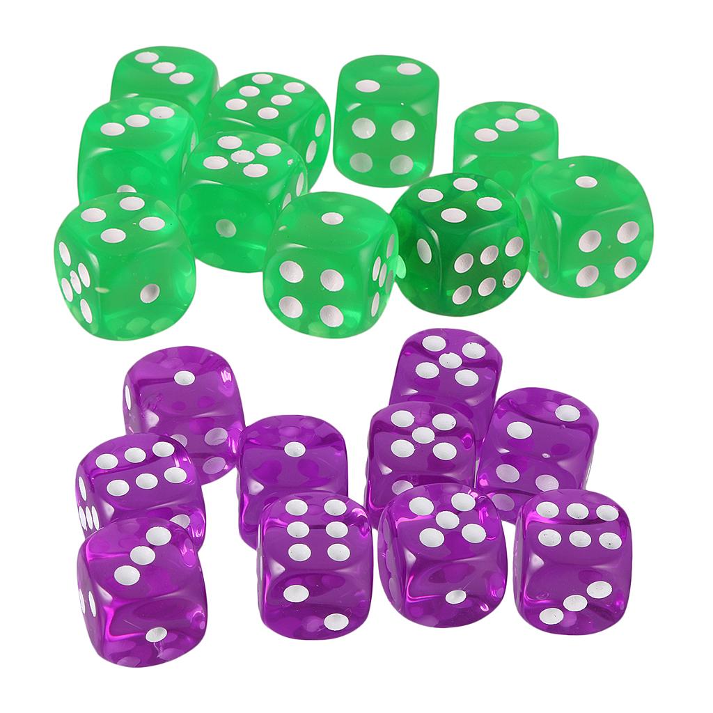 20 Pieces Six Sided Dice Digital Dice D6 Set for DND RPG Role Playing Games