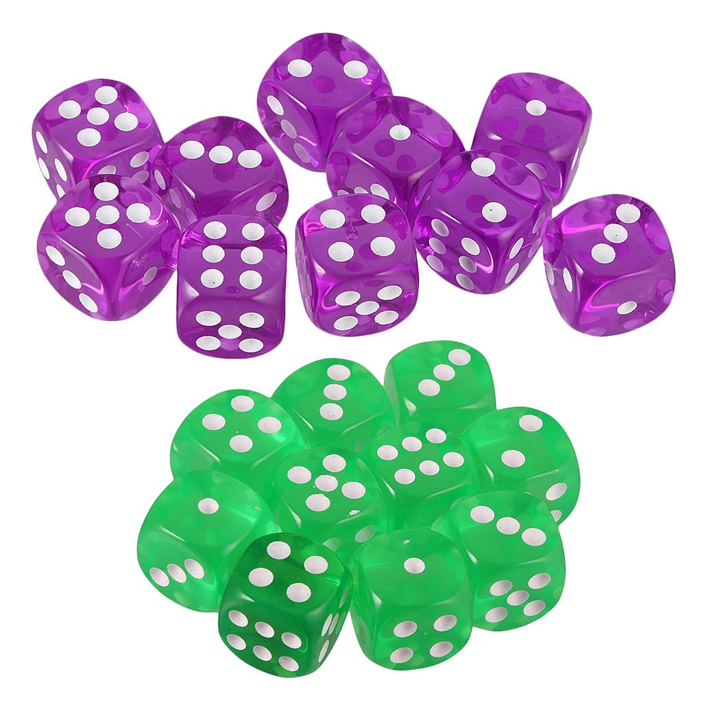 20 Pieces Six Sided Dice Digital Dice D6 Set for DND RPG Role Playing Games
