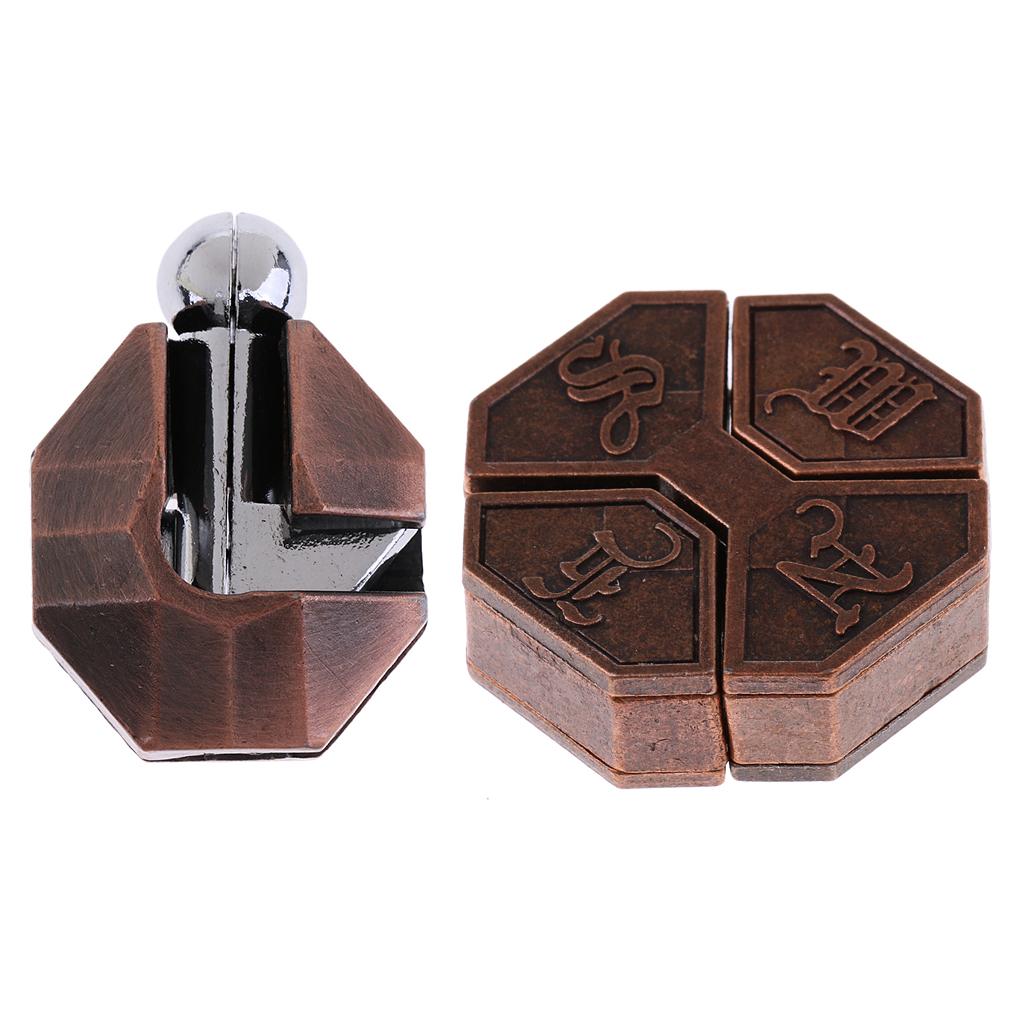 2pcs Puzzle Classic Metal Brain Teaser IQ Test Toy for Adults Children
