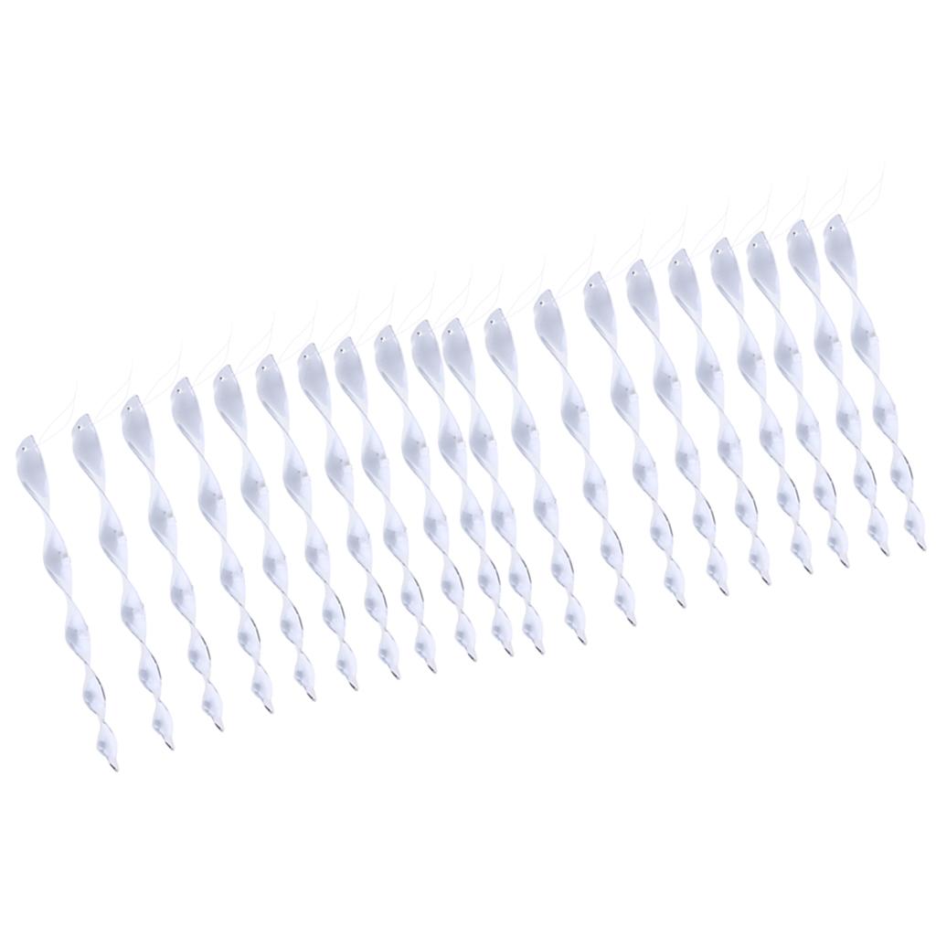 20Pcs Bird Repellent Wind Twisting Scare Rods Reflective Spiral Deterrent