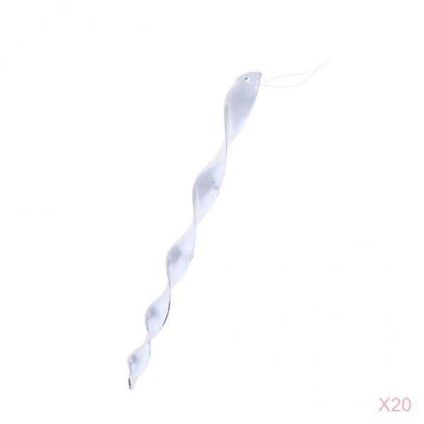 20Pcs Bird Repellent Wind Twisting Scare Rods Reflective Spiral Deterrent