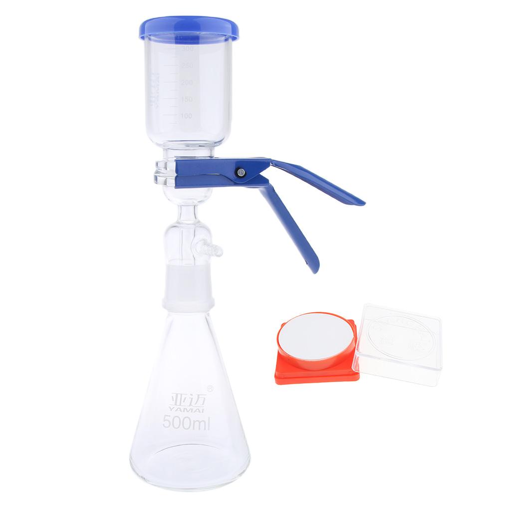 500ml Filtration Apparatus Vacuum Unit + 50pcs Nylon Filter Membranes 0.45um