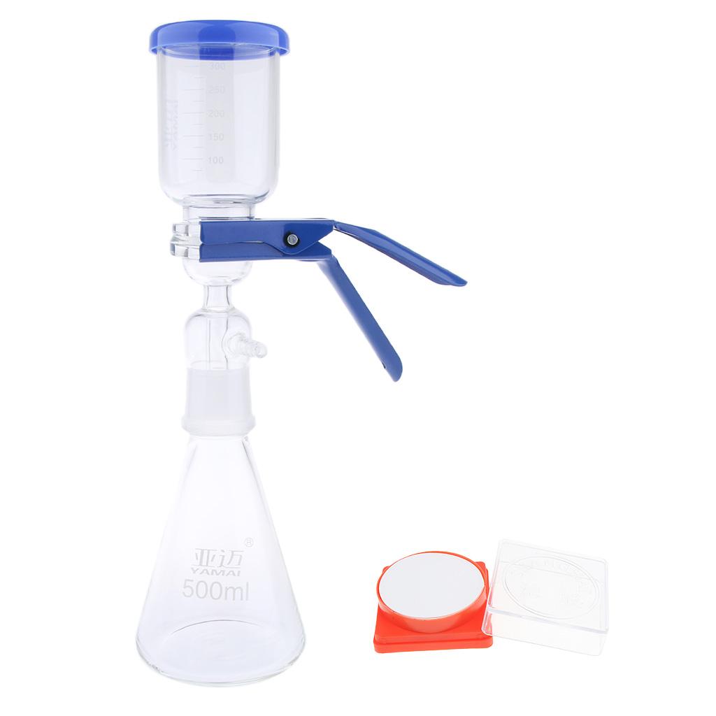 500ml Filtration Apparatus Vacuum Unit + 50pcs Nylon Filter Membranes 0.45um