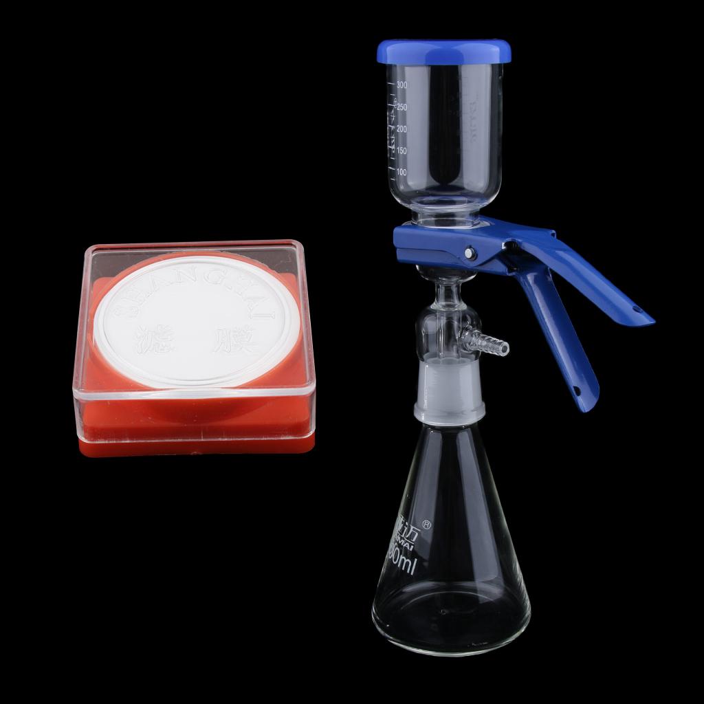 500ml Filtration Apparatus Vacuum Unit + 50pcs Nylon Filter Membranes 0.22um
