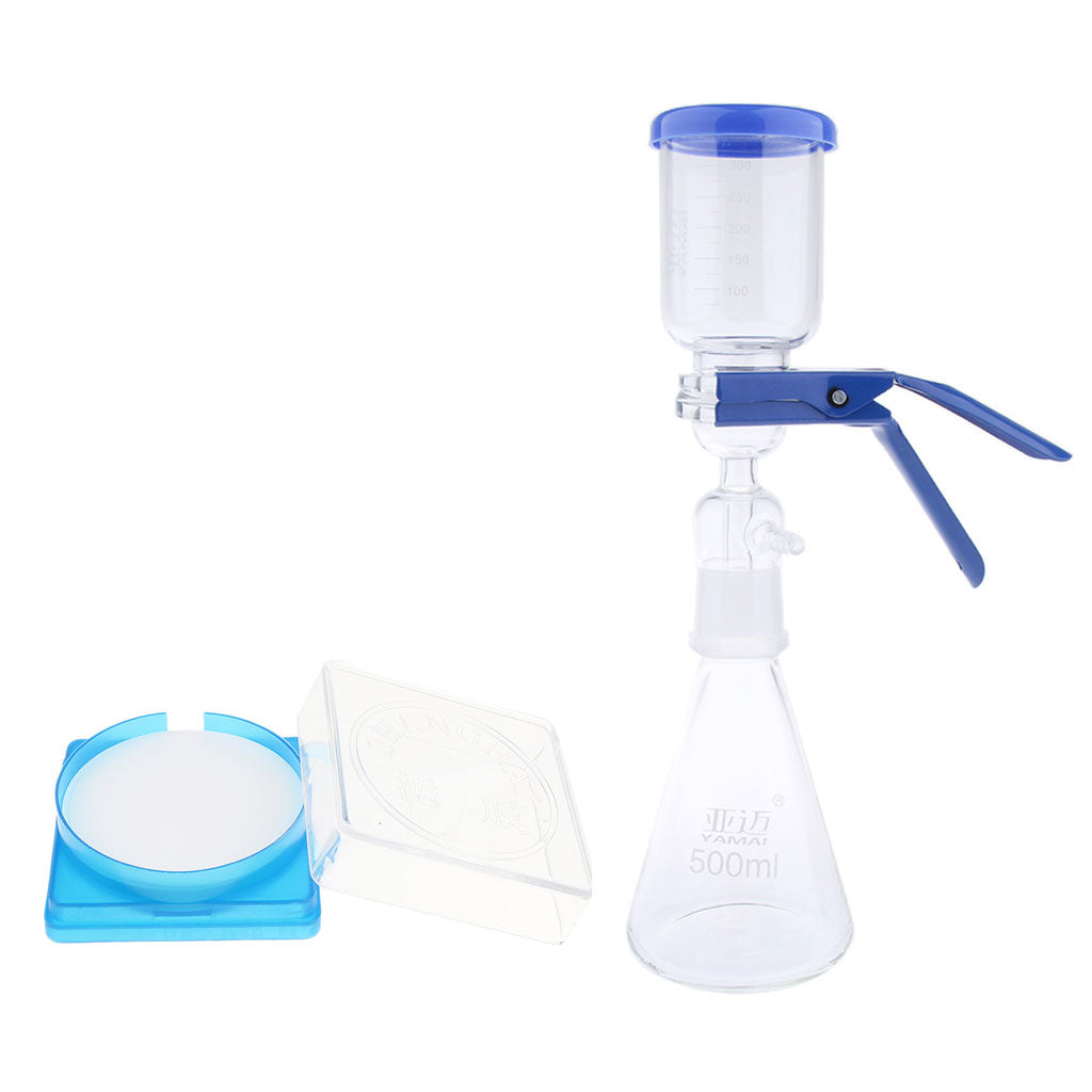 500ml Filtration Apparatus Vacuum Unit + 50pcs Water Filter Membranes 0.45um