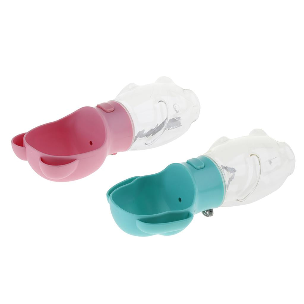 2pcs Portable Pet Dog Water Bottle Dogs Travel Puppy Cat Drinking Bowl