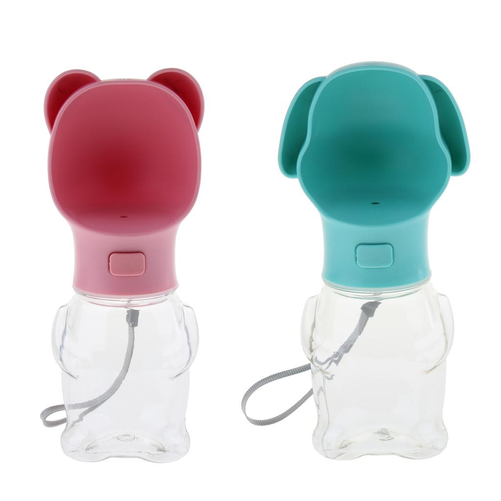 2pcs Portable Pet Dog Water Bottle Dogs Travel Puppy Cat Drinking Bowl
