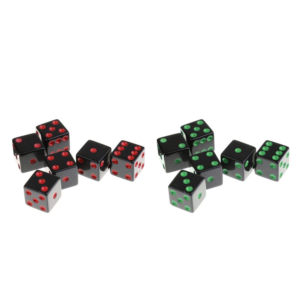 20 Pieces/Set Plastic Dice D6 6 Sided Dotted Dice Toy for D&D DND RPG Props