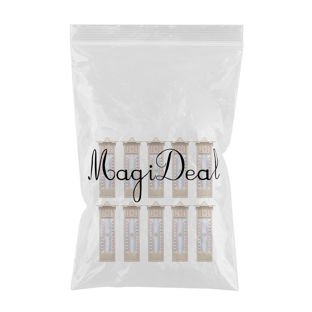 10pcs Wall Thermometer Indoor/Outdoor Greenhouse Max Min Temperature Gauge