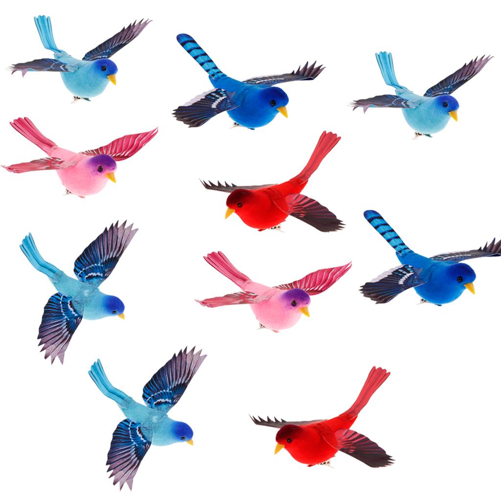 10x Spreading Wings Artificial Feather Foam Bird Home Garden Wedding Decor